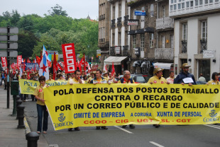 "Correo público e de calidade": Mobilización dos traballadores de Correos o verán pasado