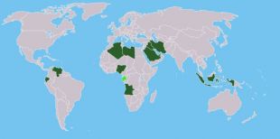 A situación no globo dos Países Exportadores de Petróleo